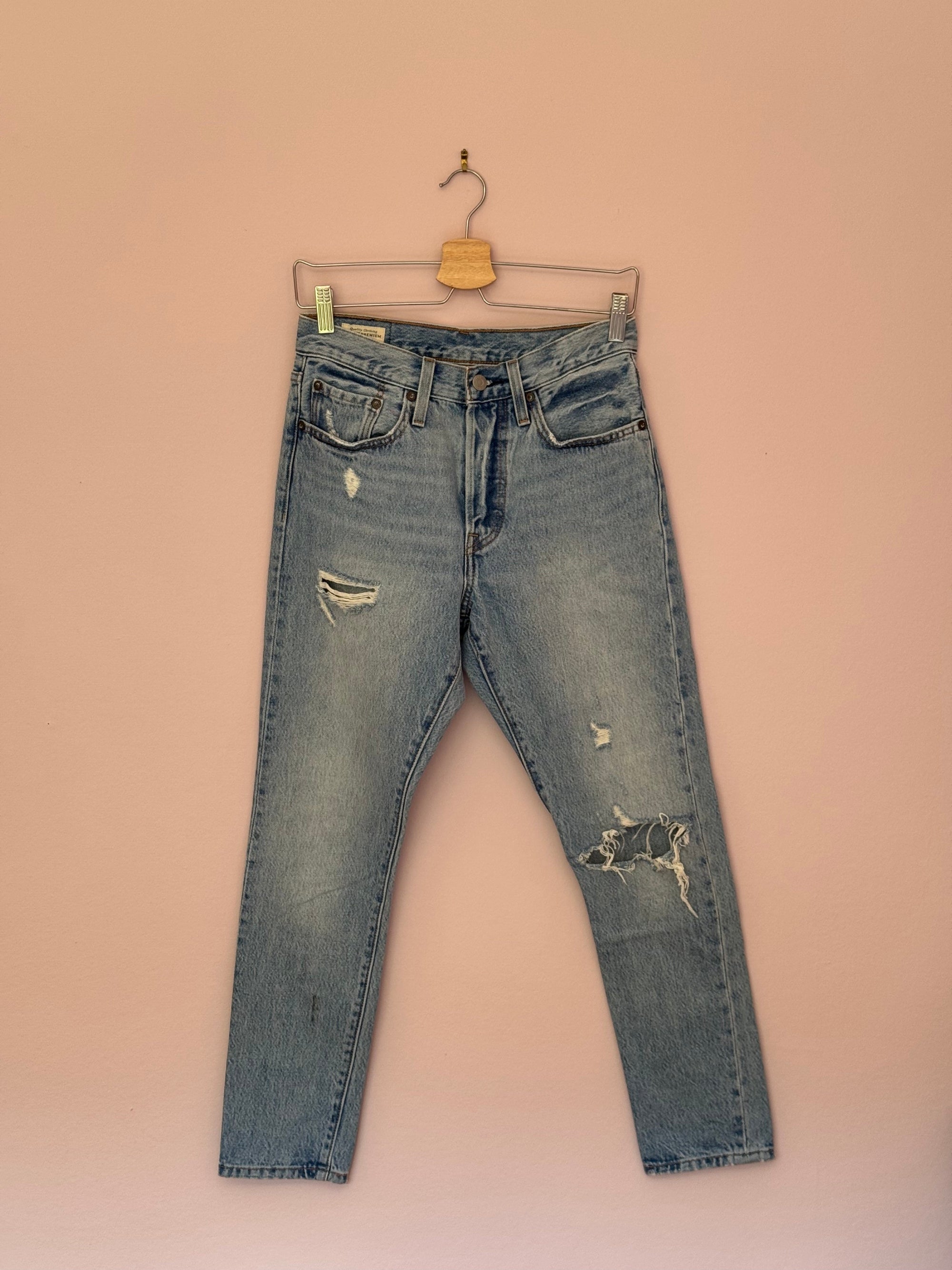 Hand embroidered Levis 501 'S'