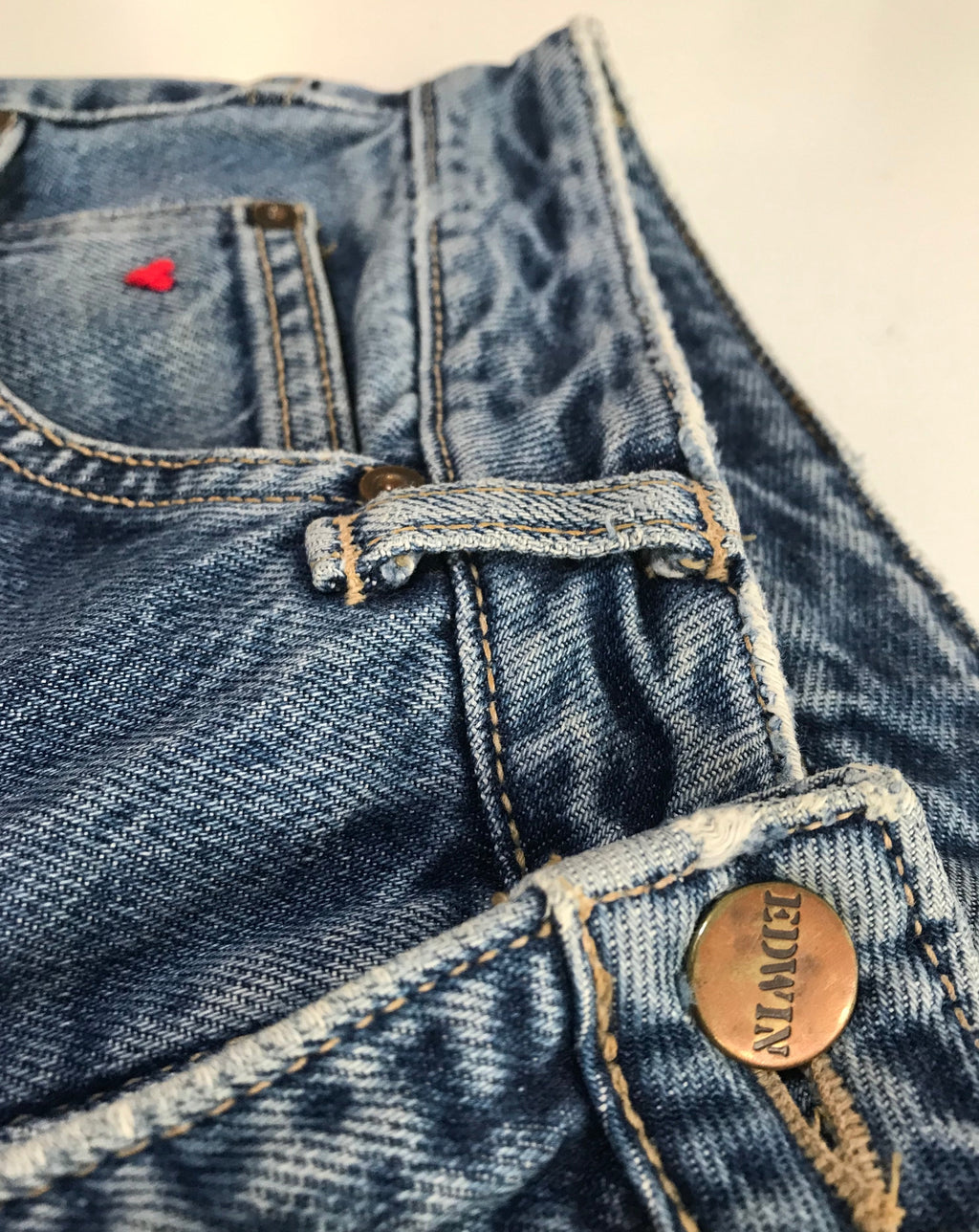 EDWIN London High Rise Slim with hand embroidery